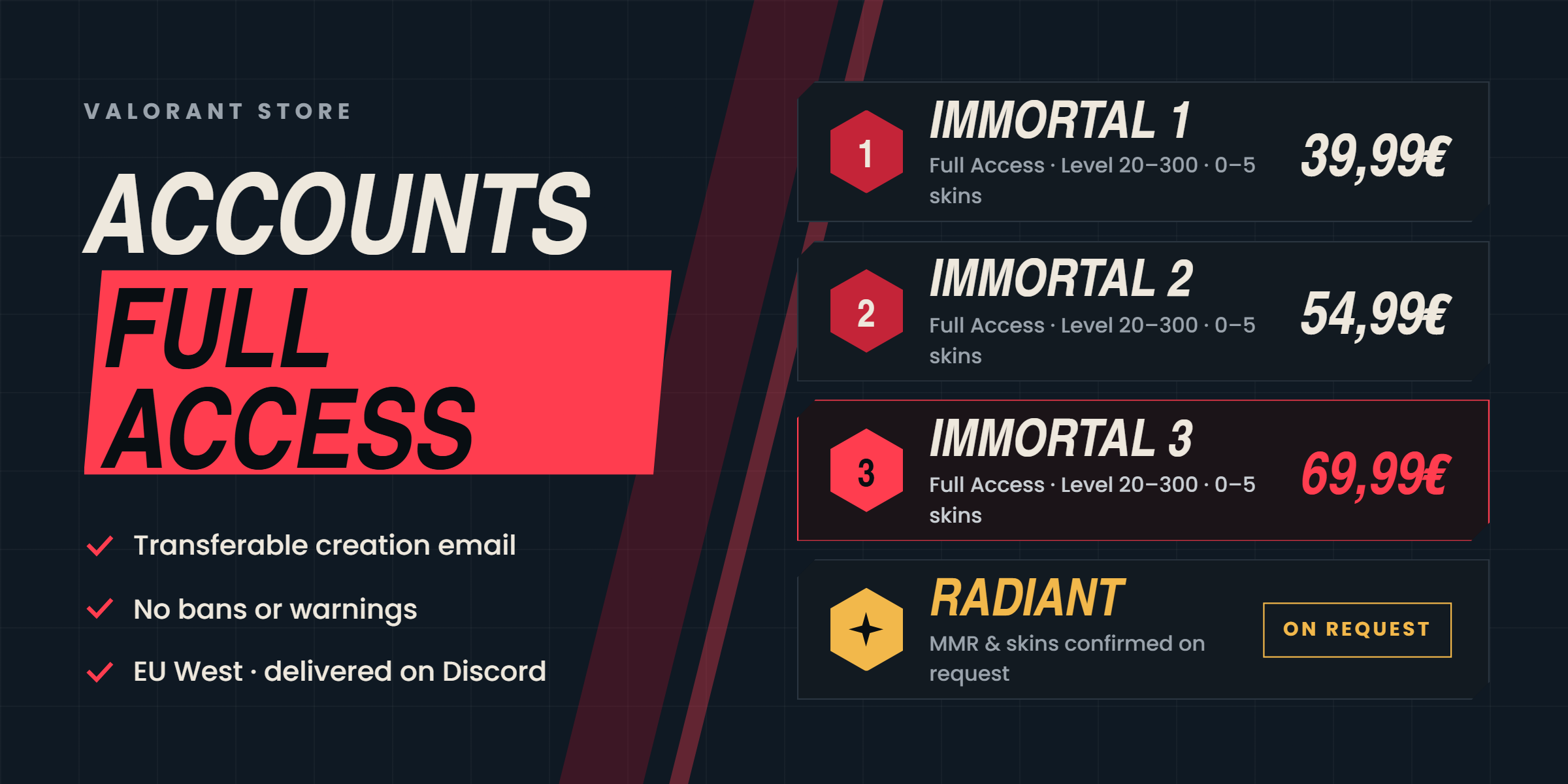 Valorant accounts